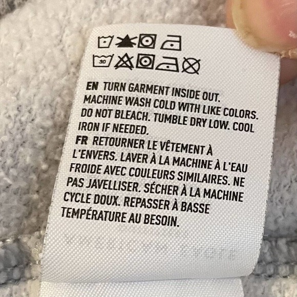 American Eagle Camo Cropped Sweatshirt Raglan Sleeve Gray White Large Lo… - Picture 8 of 10